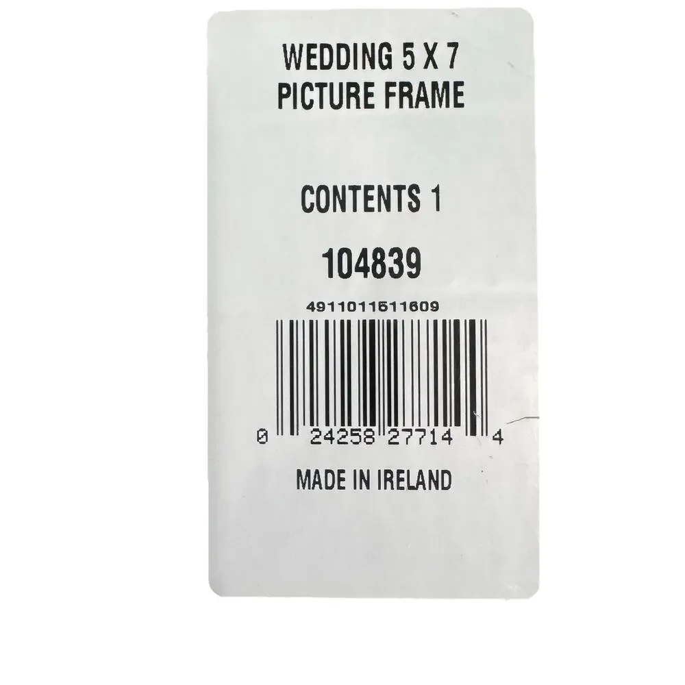 Waterford Crystal Wedding Collection 5x7 Picture Frame 104839 Made In Ireland - Picture 2 of 7